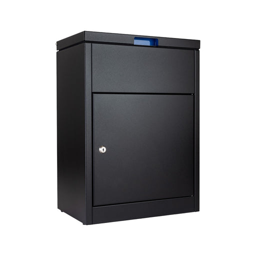 Wall Mounted Outdoor Parcel Box Front Access - Parcel Pod 1 - Black