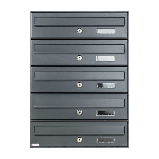 Apartment Post Boxes Communal Anthracite Grey RAL 7016 MTZ Urban Easy - Letterbox Supermarket