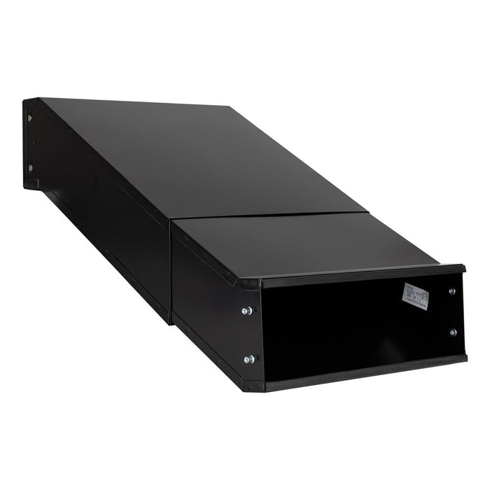 LDD - 042 Nero Through The Wall Letterbox with UK - Made Cast Aluminium Front Plate - Letterbox Supermarket