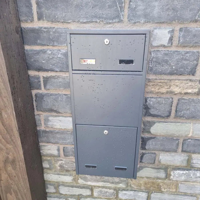 Through The Wall Parcel Delivery Box with Integrated Letterbox for Single Brick Walls Sierra - Letterbox Supermarket