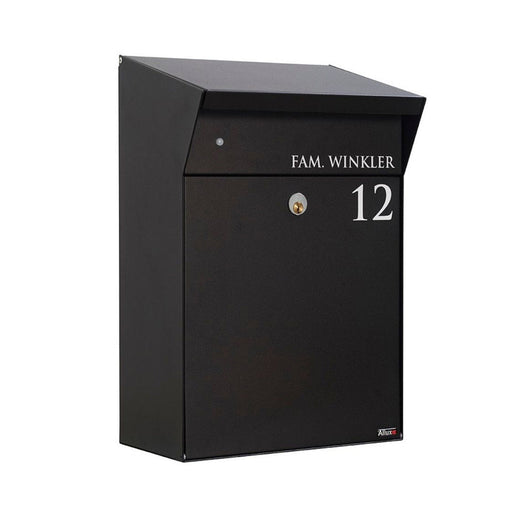 Wall Mounted Post Box Lockable Powder Coated Allux Bjørn Villa - Letterbox Supermarket
