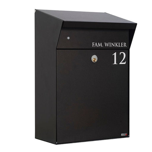 Wall Mounted Post Box Lockable Powder Coated Allux Bjørn Villa - Letterbox Supermarket