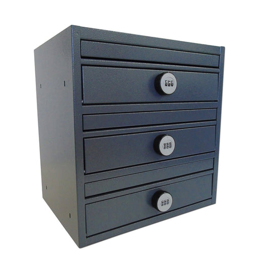 Apartment Post Boxes Combination Lock Dark Grey RAL 7015 E1 Urban Easy - Letterbox Supermarket