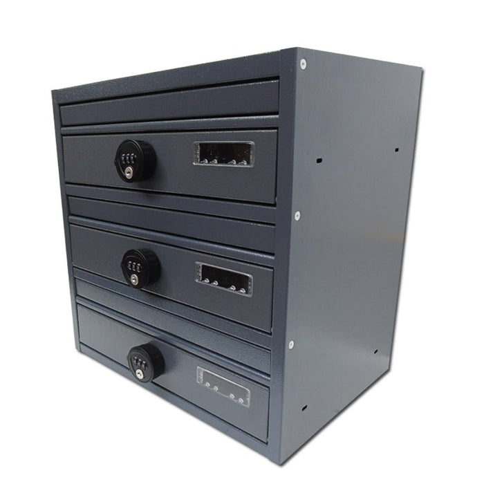 Apartment Post Boxes Combination Lock Dark Grey RAL 7015 E1 Urban Easy - Letterbox Supermarket