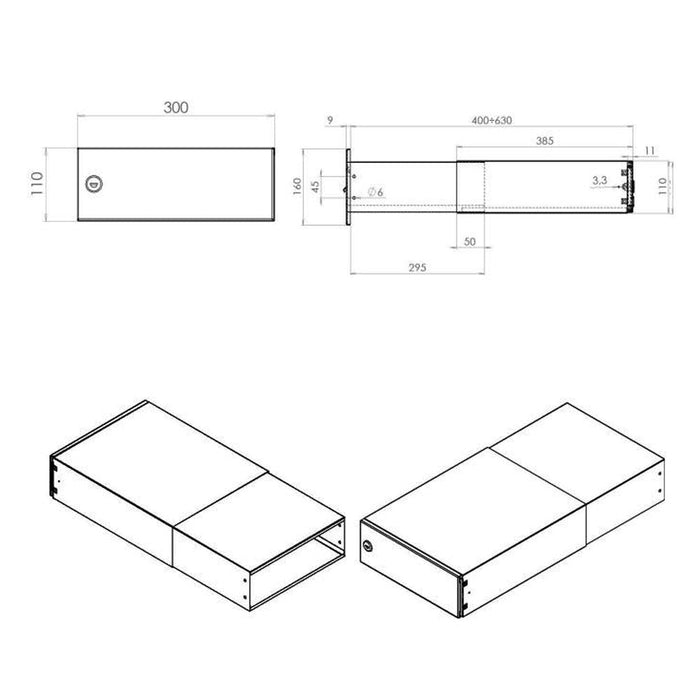 Built In Post Box Telescopic Anti-Theft Design LBD-042 - Letterbox Supermarket