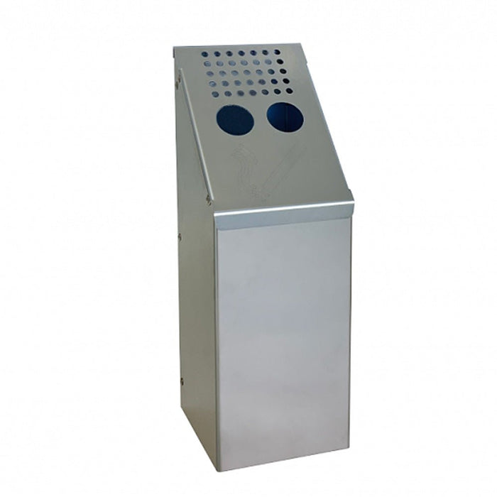 Communal Ashtray in Stainless Steel Wall Mounted - Letterbox Supermarket