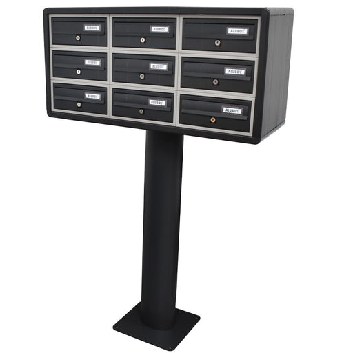 Free Standing Letterboxes for Flats Tocco Di Italia Modular 270 Anthracite Grey - Letterbox Supermarket