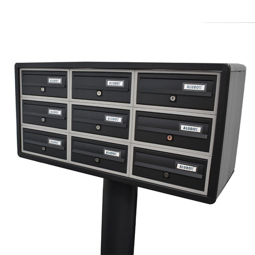 Free Standing Letterboxes for Flats Tocco Di Italia Modular 270 Anthracite Grey - Letterbox Supermarket