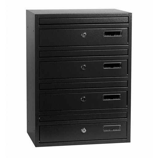 Letterboxes for Apartments Wall Mounted Black E1 Urban Easy - Letterbox Supermarket
