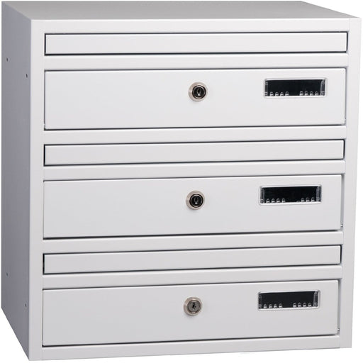 Letterboxes for Apartments Wall Mounted White E1 Urban Easy - Letterbox Supermarket