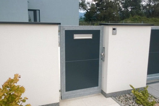 Outdoor Letterbox for Gates & Fences Polished Stainless Steel LAD-050 - Letterbox Supermarket