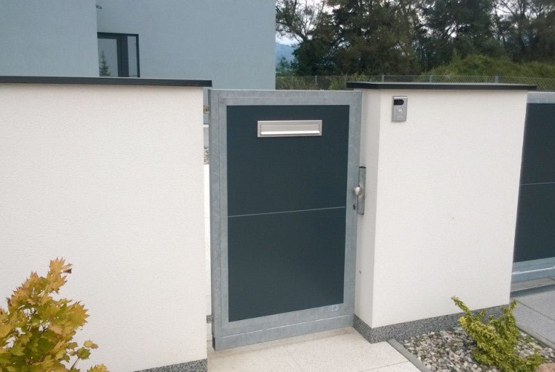 Outdoor Letterbox for Gates & Fences Polished Stainless Steel LAD-050 - Letterbox Supermarket