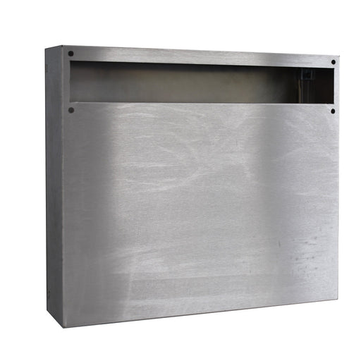 Outdoor Letterbox for Gates & Fences Polished Stainless Steel LAD-050 - Letterbox Supermarket
