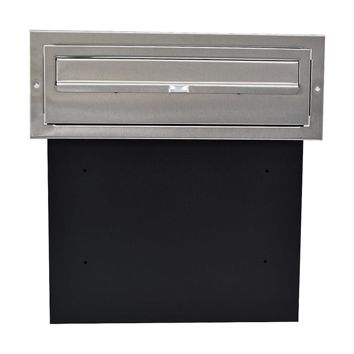 Outdoor Post Box for Gates and Fence Mounting with Stainless Steel Front Including Trim Rear Access W3-3 - Letterbox Supermarket