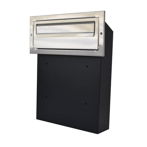 Outdoor Post Box for Gates and Fence Mounting with Stainless Steel Front Including Trim Rear Access W3 - Letterbox Supermarket