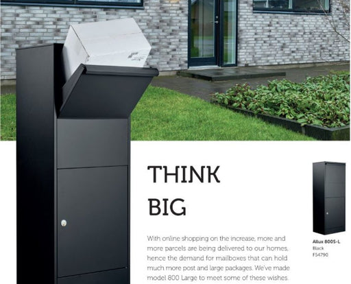 Parcel Letterbox High Capacity Front Access Free Standing Allux 800L - Letterbox Supermarket