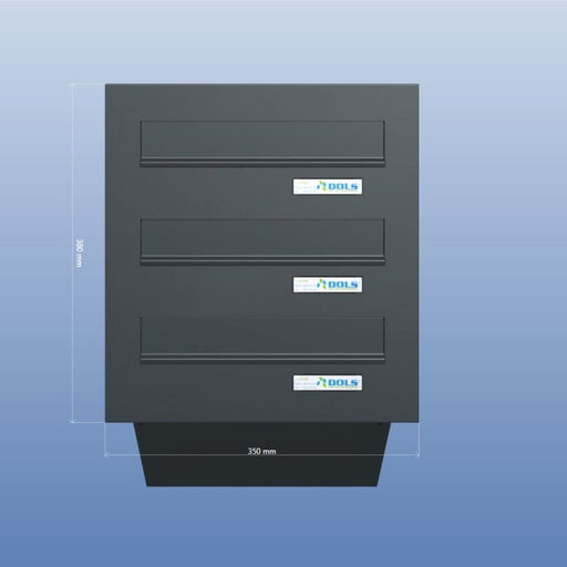 Through The Wall Multiple Letterbox Powder Coated Telescopic High Capacity LDD-041 - Letterbox Supermarket