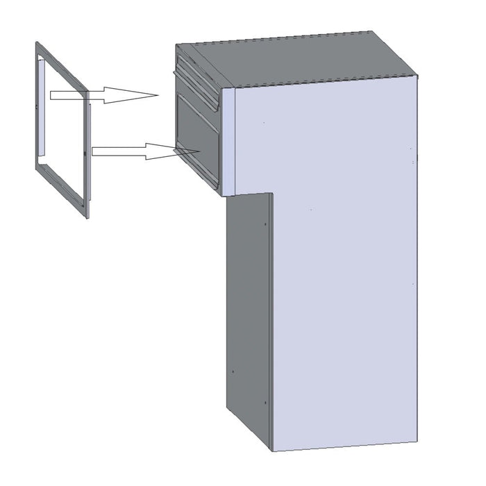 Through The Wall Parcel Box Stainless Steel Front with Integrated Letterbox for Single Brick Walls Sierra - Letterbox Supermarket