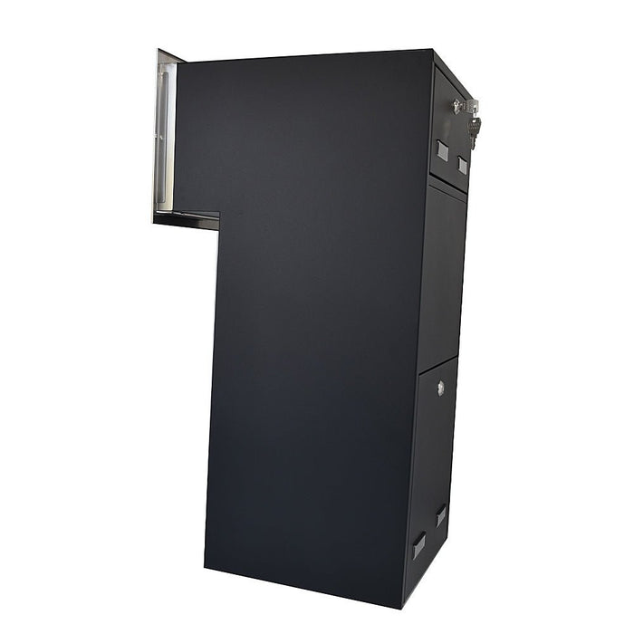 Through The Wall Parcel Box Stainless Steel Front with Integrated Letterbox for Single Brick Walls Sierra - Letterbox Supermarket