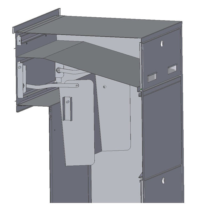 Through The Wall Parcel Box Stainless Steel Front with Integrated Letterbox for Single Brick Walls Sierra - Letterbox Supermarket