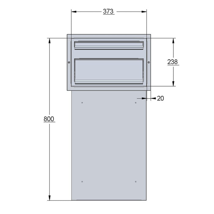 Through The Wall Parcel Box Stainless Steel Front with Integrated Letterbox for Single Brick Walls Sierra - Letterbox Supermarket