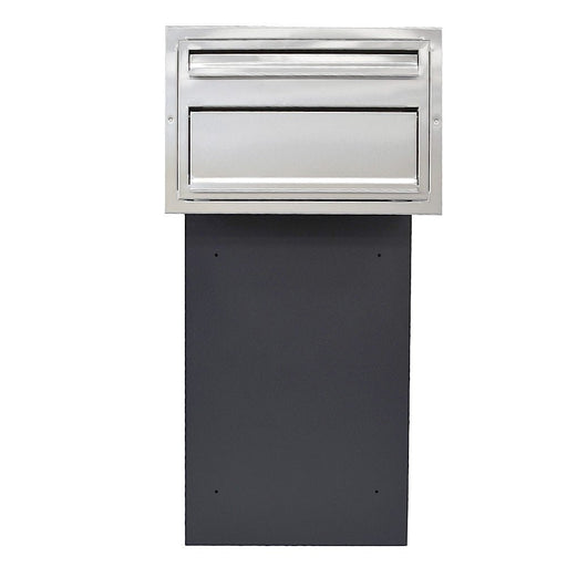 Through The Wall Parcel Box Stainless Steel Front with Integrated Letterbox for Single Brick Walls Sierra - Letterbox Supermarket