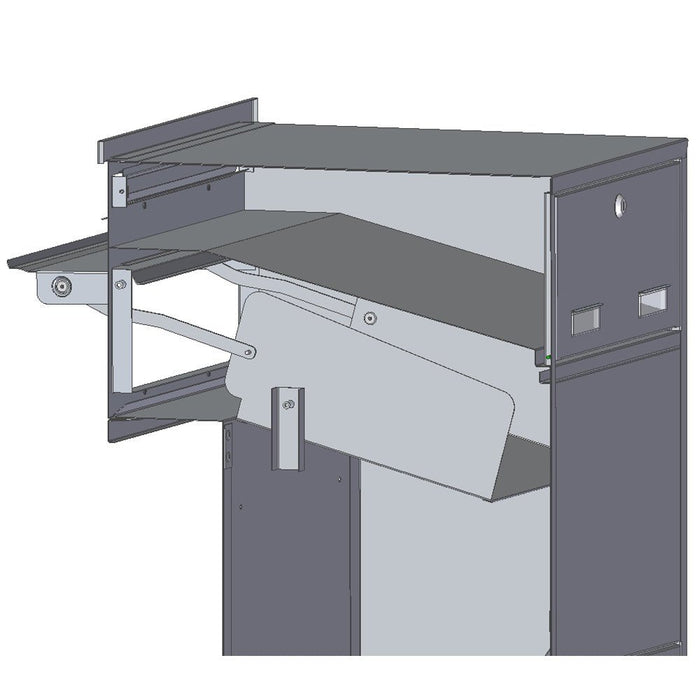 Through The Wall Parcel Box Stainless Steel Front with Integrated Letterbox for Single Brick Walls Sierra - Letterbox Supermarket