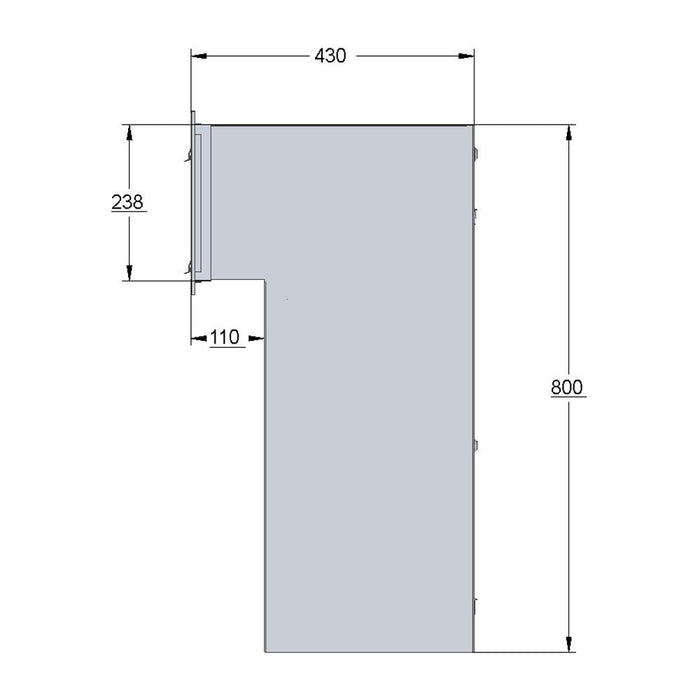Through The Wall Parcel Delivery Box with Integrated Letterbox for Single Brick Walls Sierra - Letterbox Supermarket
