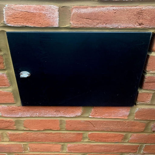 Through The Wall Post Box Rear Access LFD-041 Nero Black - Letterbox Supermarket