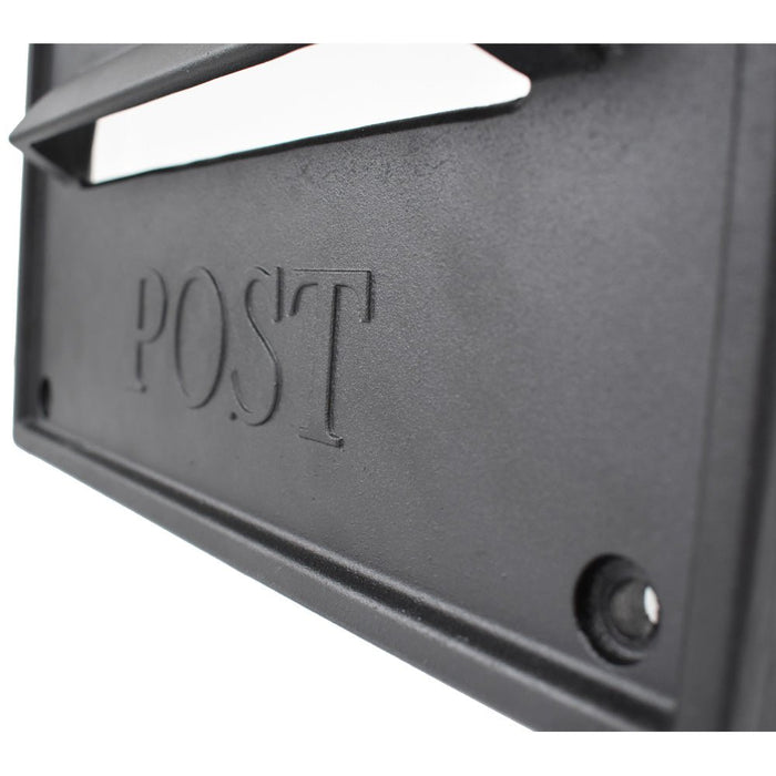 Through The Wall Post Box Rear Access LFD-042 Nero Black - Letterbox Supermarket