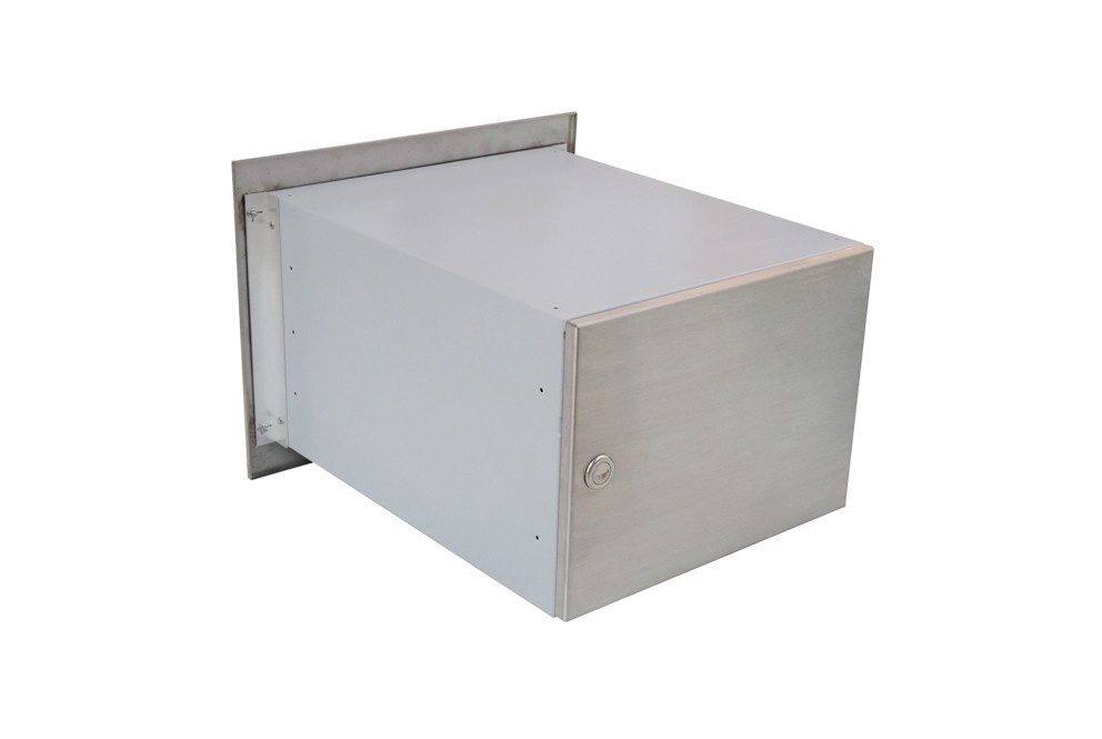 Through Wall Letter Chute External Wall Application Stainless Steel LBD-24 - Letterbox Supermarket
