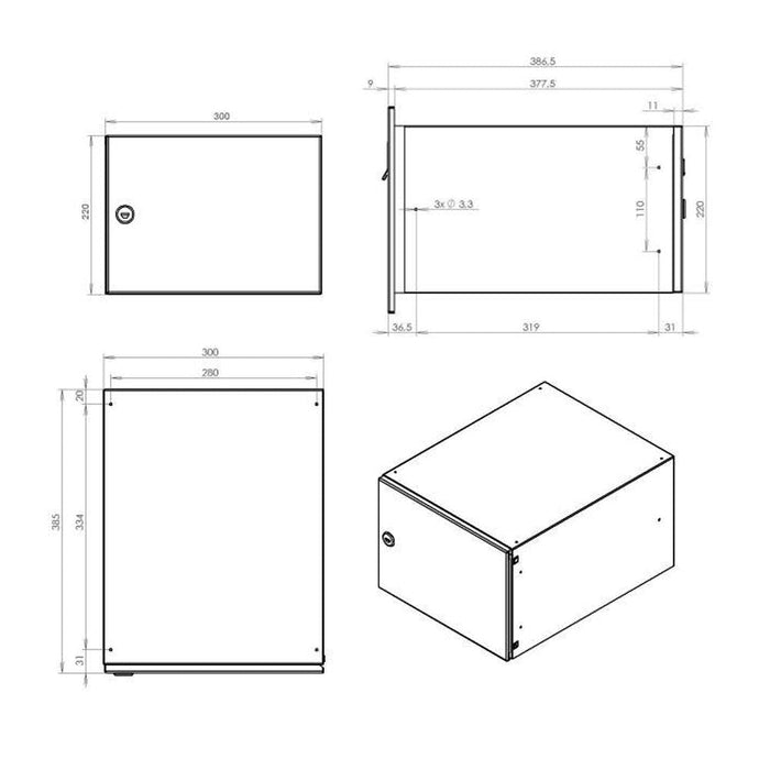 Through Wall Letter Chute External Wall Application Stainless Steel LBD-24 - Letterbox Supermarket