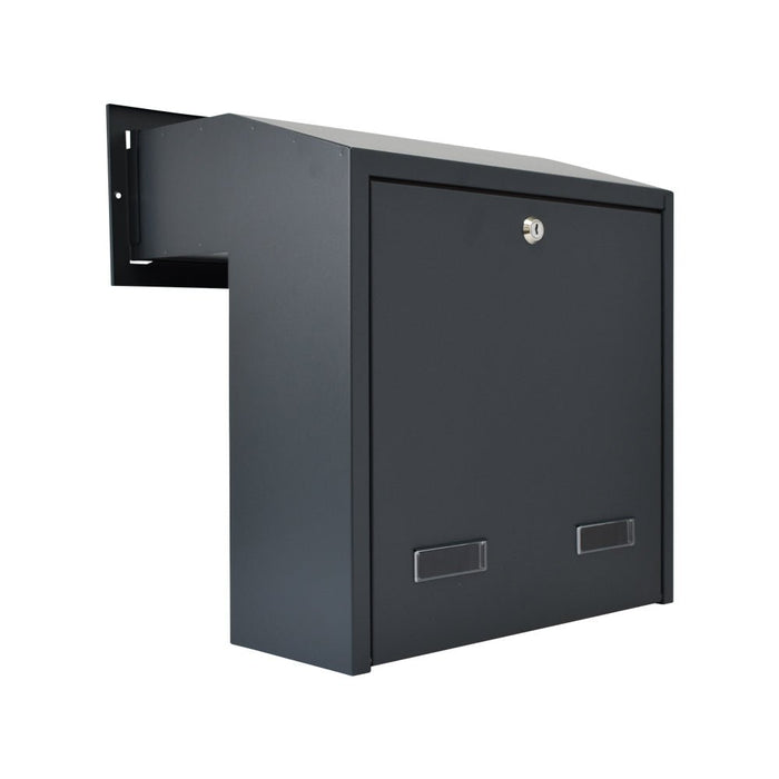 Through Wall Letter Chute Galvanised Steel Lockable W3-4 XL - Letterbox Supermarket