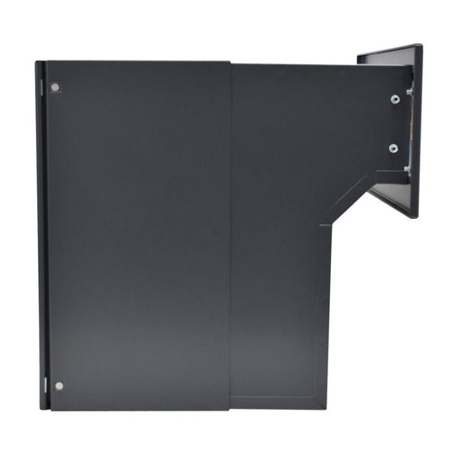 Through Wall Letter Chute Telescopic Black LFD-042 - Letterbox Supermarket