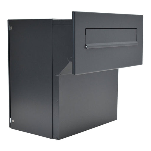 Through Wall Letter Chute Telescopic Dark Grey LFD-042 - Letterbox Supermarket