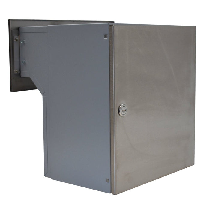 Through Wall Letter Chute Telescopic Stainless Steel LFD-042 - Letterbox Supermarket