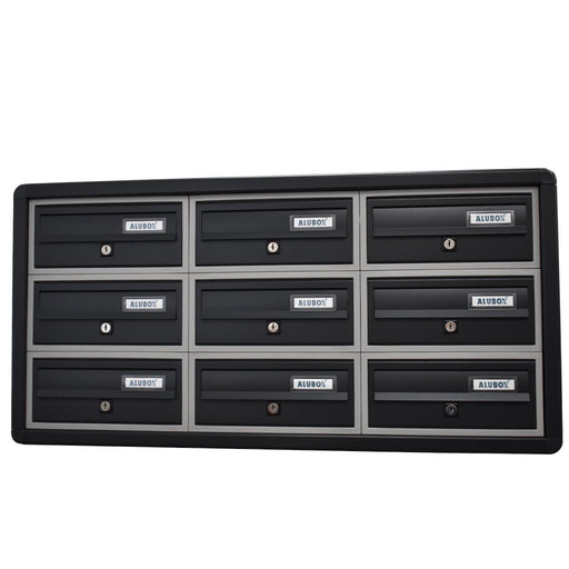 Wall Mounted Letterboxes for Flats Tocco Di Italia Modular 270 Anthracite Grey - Letterbox Supermarket