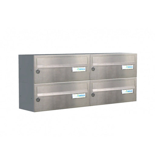 Wall Mounted Post Box for Flats Lockable LBD-015 City Hall Stainless Steel - Letterbox Supermarket
