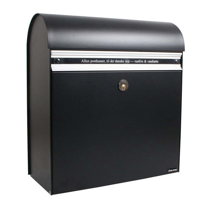 Wall Mounted Post Box Lockable Galvanised Steel Allux KS200 - Letterbox Supermarket