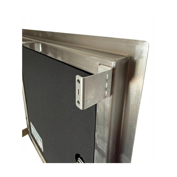 316L Stainless Steel Inspection Door Insulated Armaflex 19mm - Brushed Steel Finish - 150x150mm