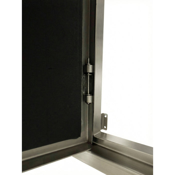 316L Lockable Stainless Steel Inspection Door Insulated Armaflex 19mm - Brushed Steel Finish