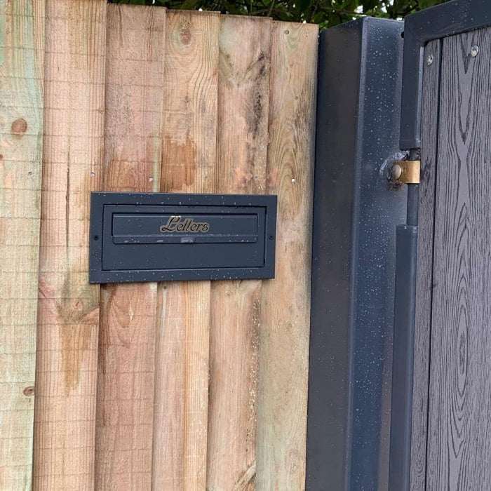 Gatehouse W3 Rear Access Letterbox with Trim for Gates and Fences