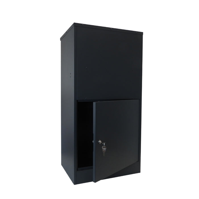 Built-In Parcel Drop Box – Buzzard TH Rear Access Recess-Mounted – Standard Lock – with Trim