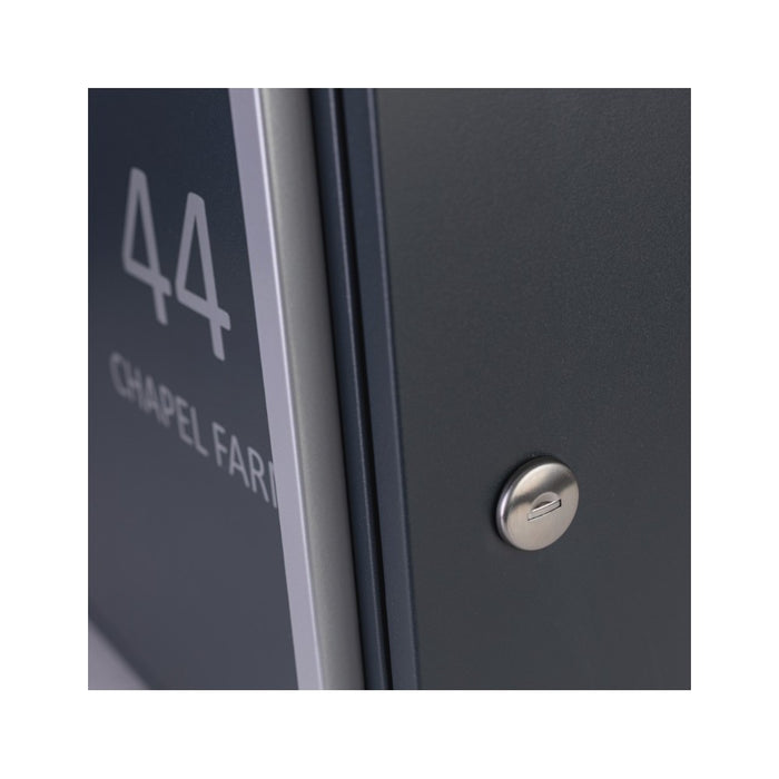 Modern External Lockable Free Standing Letterbox - Jackdaw