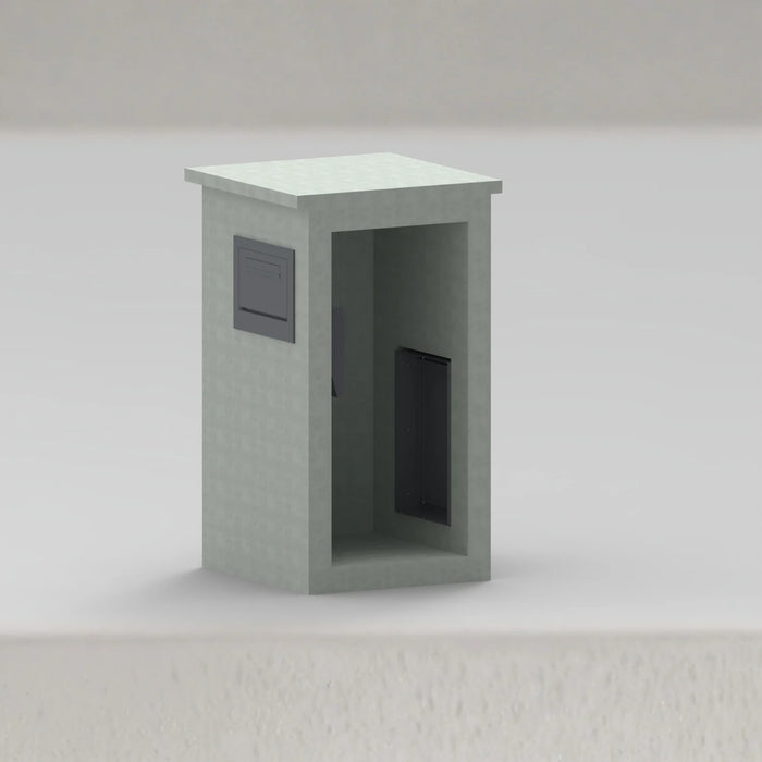 Epsilon-Pillar Through Pillar Parcel Delivery System with Letterbox