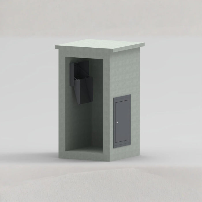 Epsilon-Pillar Through Pillar Parcel Delivery System with Letterbox