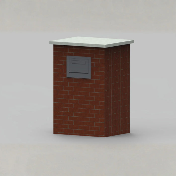 Epsilon-Pillar Through Pillar Parcel Delivery System with Letterbox