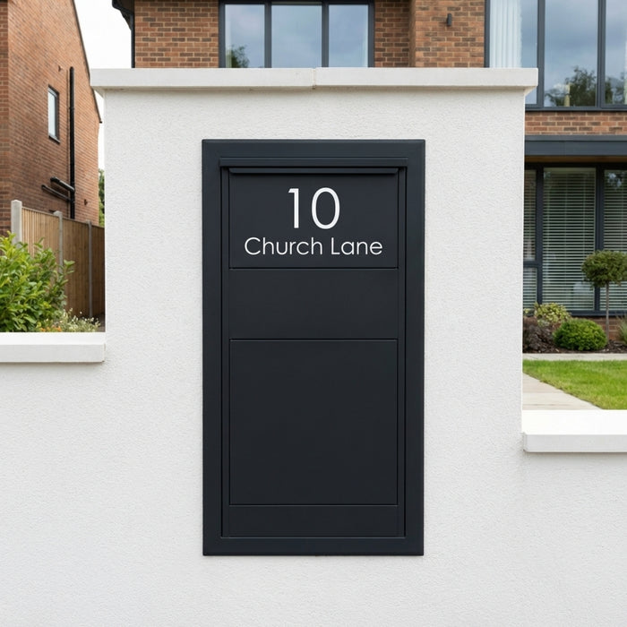 Built-In Parcel Drop Box – Buzzard TH Rear Access Recess-Mounted – Combination Lock – with Trim