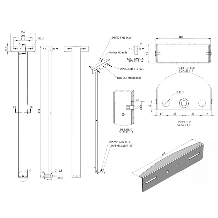 Free Standing External Lockable Letterbox - Kestrel