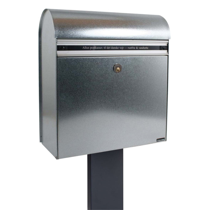 Free Standing Post Box Lockable Galvanised Steel - Allux KS200